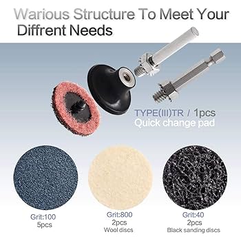 NYXCL 60Pcs Sanding Discs Set, 2 inch Quick Change Sanding